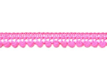 <font color="red">IN STOCK</font><br>3/8" Poly Mini Ball Fringe-Brite Pink