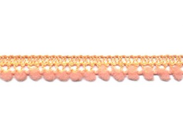 <font color="red">IN STOCK</font><br>3/8" Poly Mini Ball Fringe-Peach