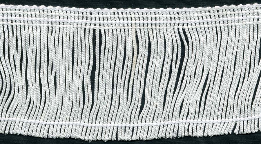 <font color="red">IN STOCK</font><br>2" Rayon Chainette Cut Fringe-White
