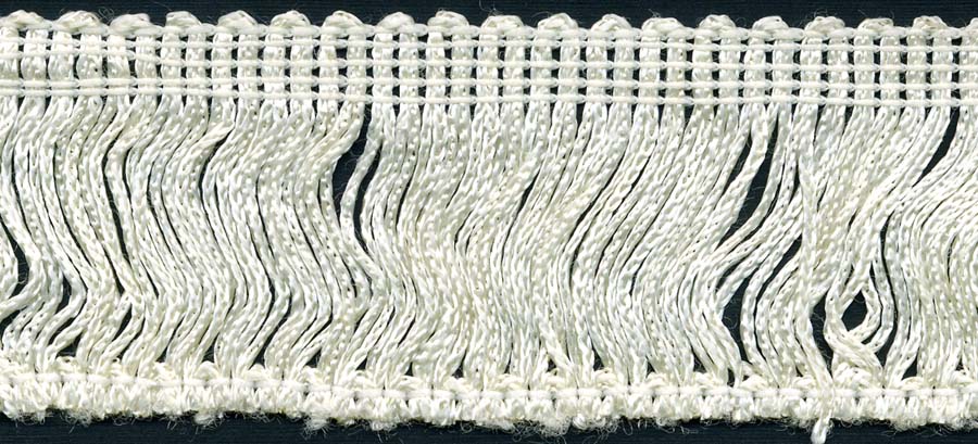 <font color="red">IN STOCK</font><br>2" Rayon Chainette Cut Fringe-Ivory