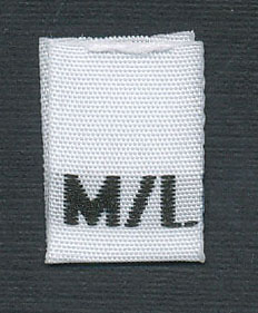 <font color="red">IN STOCK</font><br>Size "M/L" Label Tab<br>1,000 pieces per bag