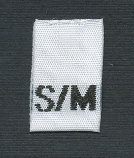 <font color="red">IN STOCK</font><br>Size "S/M" Label Tab<br>1,000 pieces per bag