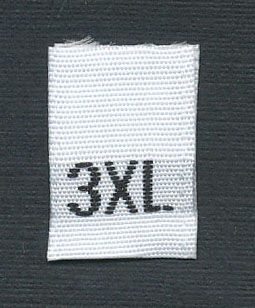 <font color="red">IN STOCK</font><br>Size "3XL" Label Tab<br>1,000 pieces per bag