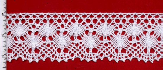 <font color="red">IN STOCK</font><br>2+1/2" Farnese Cotton Cluny Edge Lace-White