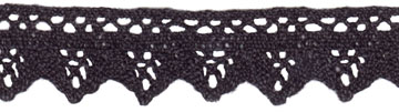<font color="red">IN STOCK</font><br>1" Cotton Cluny Edge Lace-Charcoal