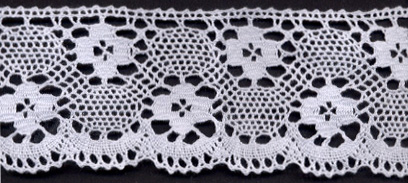 <font color="red">IN STOCK</font><br>2+1/4" Killeen Cotton Edge Lace-White