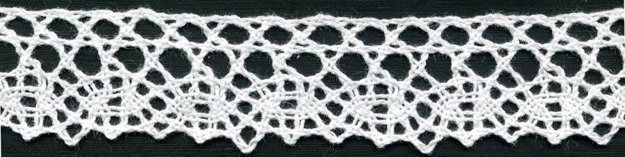 <font color="red">IN STOCK</font><br>1" Cotton Cluny Edge Lace-White