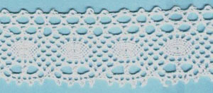 <font color="red">IN STOCK</font><br>1+1/2" Farnese Cotton Cluny Edge Lace-White