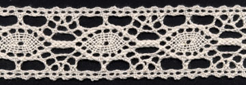<font color="red">IN STOCK</font><br>1+9/16" Cotton Cluny Galloon Lace-Natural