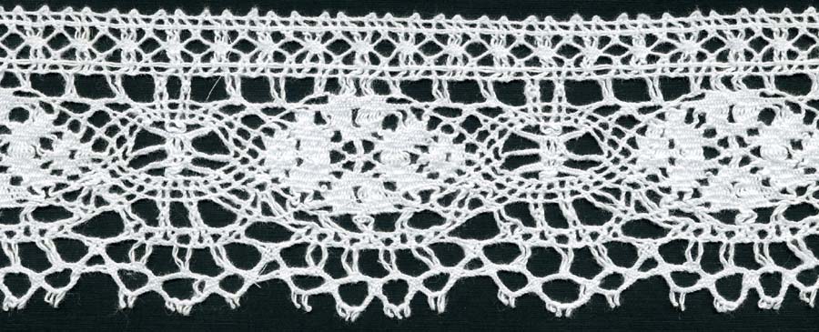 <font color="red">IN STOCK</font><br>2+13/16" Kari Cotton Cluny Edge Lace-White