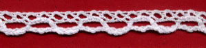 <font color="red">IN STOCK</font><br>1/2" Cotton/Lame Crochet Loop-White/Iris
