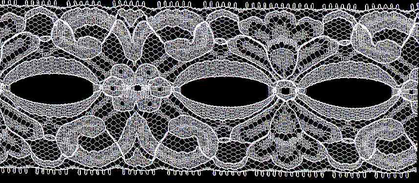 2+1/4" Rigid Galloon Eyehole Lace-White<br>Made in USA