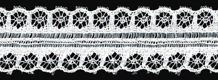 1" Raschel Lace Galloon-White