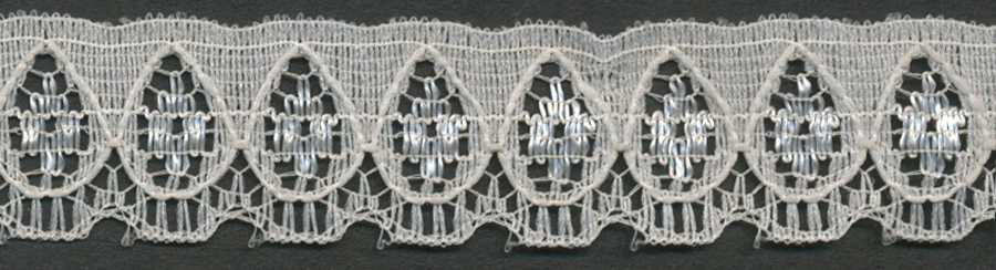 3/4" Poly Raschel Lace-Ivory