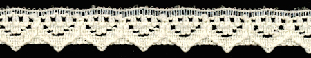 7/16" Poly Raschel Lace-Ivory