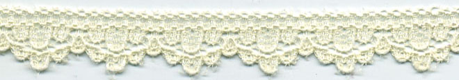 1/2" Poly Flat Raschel Lace-Ivory