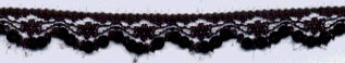 1/2" Sequin Edged Lace Edge-Black/Black Sequins