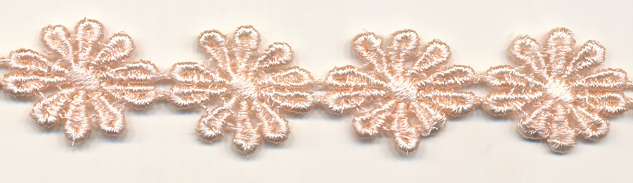 <font color="red">IN STOCK</font><br>7/8" Rayon Venise Lace-Peach