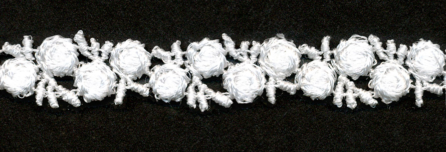 <font color="red">IN STOCK</font><br>1/2" Cotton Tri Bud Venise Lace-White