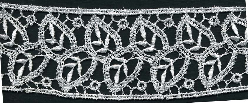 <font color="red">IN STOCK</font><br>1+3/4" Rayon Venise Lace-White