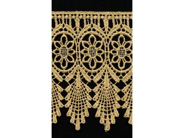 <font color="red">IN STOCK</font><br>4+3/8" Metallic Venise Lace-Gold