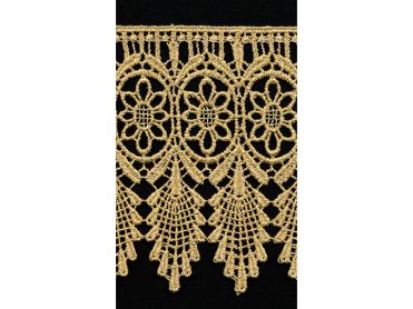 <font color="red">IN STOCK</font><br>4+3/8" Metallic Venise Lace-Gold