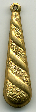 1+1/2" Tear Drop Charm-Gold