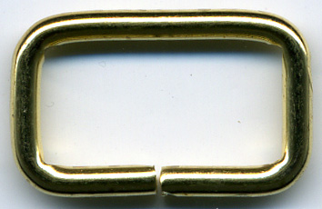 7/8" Wide Rectangle Wire Form-Brass