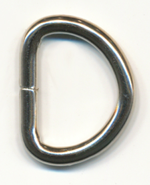 5/8" D ring-Nickel