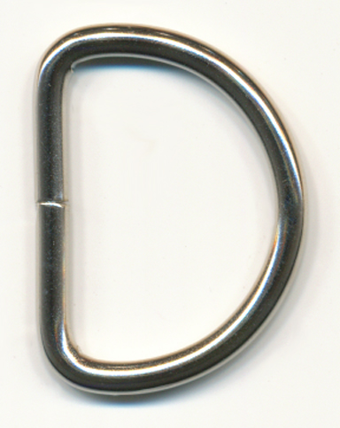 3/4" D ring-Nickel