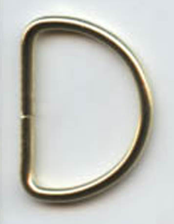 1" D ring-Gold/Brass
