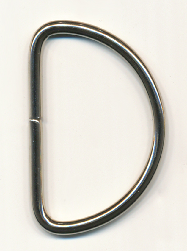 1.5" D ring-Nickel