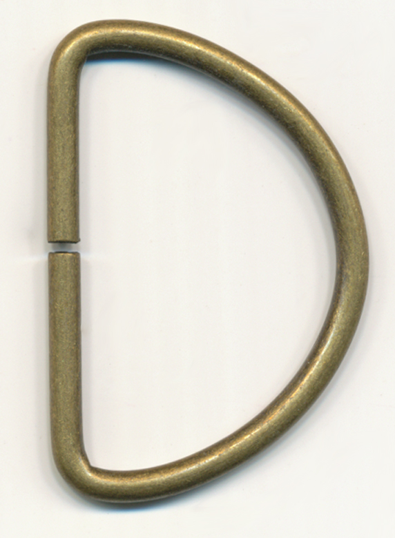 1.75" D ring-Antique Gold