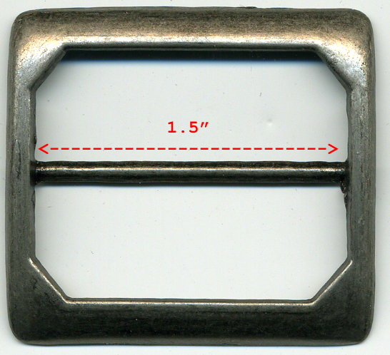 1.5" Slider Buckle-Antique Brass