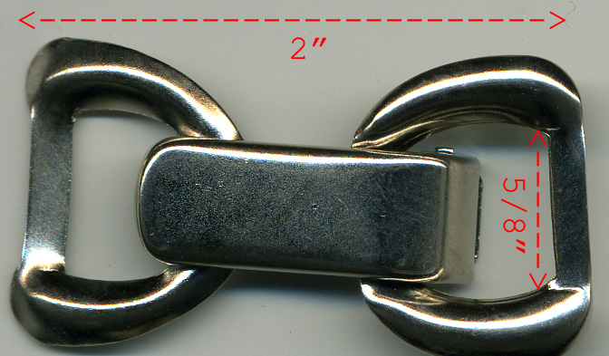 2" Smooth Snap Clasp-Nickel (2-PC Set)