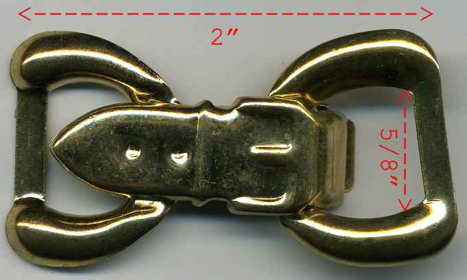 2" Steel Clip Buckle-Gold (2-PC Set)