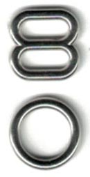 1/4" Metal Slider & "O"ring-Nickel
