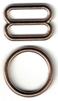 3/8" Metal O Ring & Slider-Gold