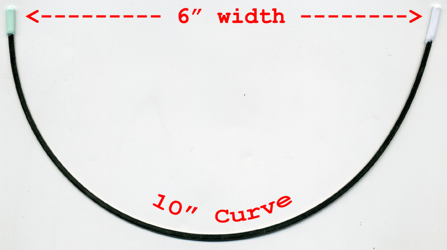10" Curve, 6" Width Bra Underwires
