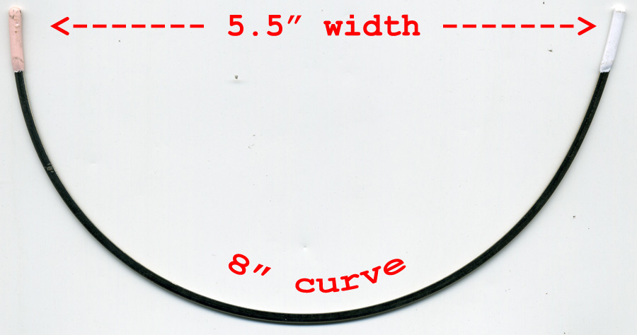 8" Curve, 5.5" Width Bra Underwires