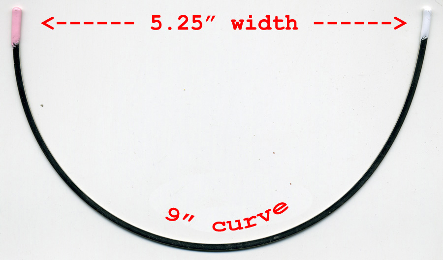 9" Curve, 5.5" Width Bra Underwires