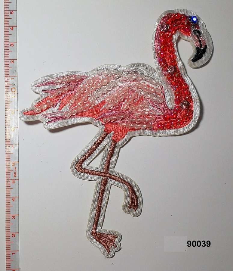 Flamingo Rhinestone/Sequin/Beaded Brooch