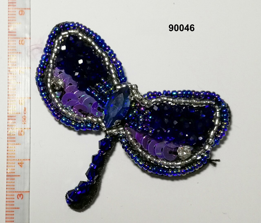 Dragonfly Rhinestone/Sequin/Beaded Brooch
