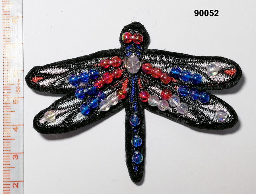 Dragonfly Rhinestone/Sequin/Beaded Brooch