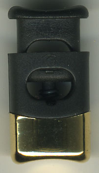 <font color="red">IN STOCK</font><br>1" Fighter Cord Lock-Black/Gold