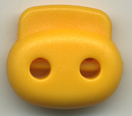 <font color="red">IN STOCK</font><br>3/4" x 3/4" Oval Double Plastic Cord Lock-Golden Yellow