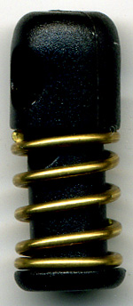 <font color="red">IN STOCK</font><br>1" Battalion Single Hole Cord Lock-Black/Brass Spring
