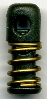 <font color="red">IN STOCK</font><br>1" Battalion Single Hole Cord Lock-Army Green/Brass Spring