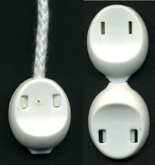 3/4" Zip Cord End Lock-White
