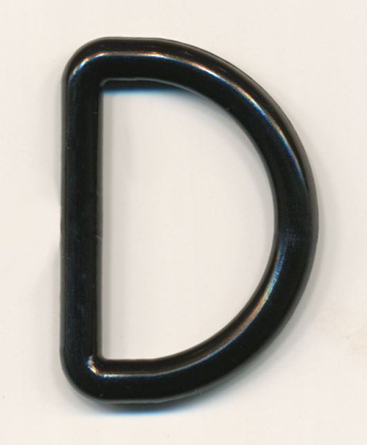 1" Nylon D ring-Black